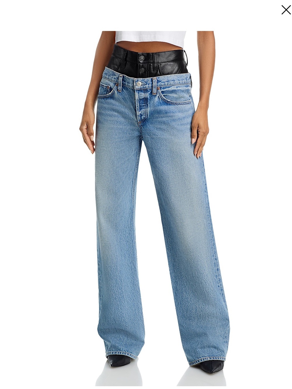 Agolde Elson high rise leg jeans in detox / outbreak